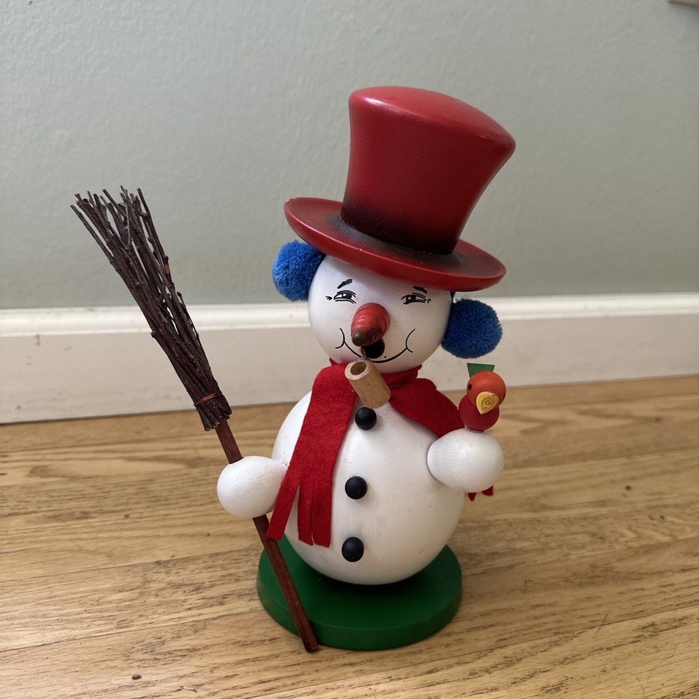 Christian Ulbricht Smoking‎ Snowman Incense Smoker Burner Handmade In Germany 9"